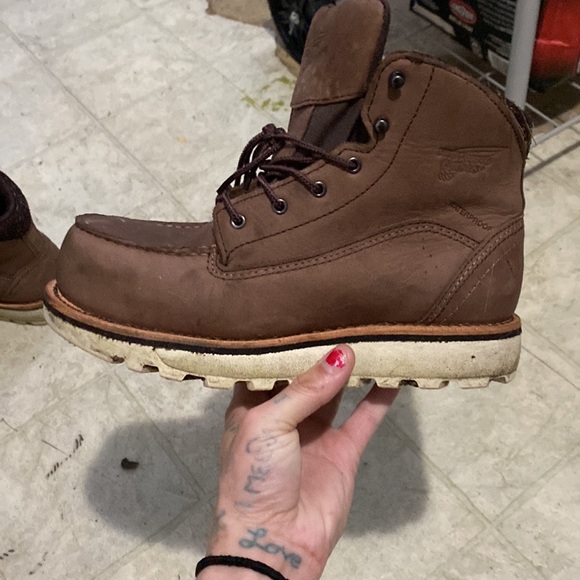 Redwing shoes women steal toe boots size 7 only worn twice to mow grass an work - Picture 3 of 5